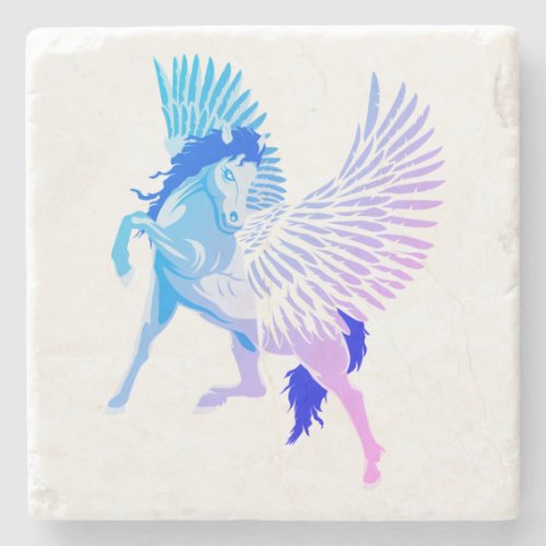 Pegasus Greek Mythology Winged Horse Stone Coaster