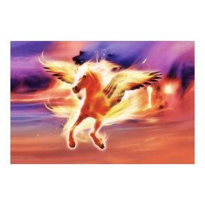 Pegasus Horse "Lead with Light" Poster