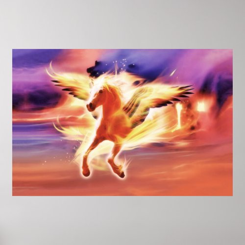 Pegasus Horse Lead with Light Poster