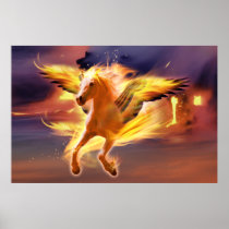 Pegasus Horse "Lead with Light" Poster