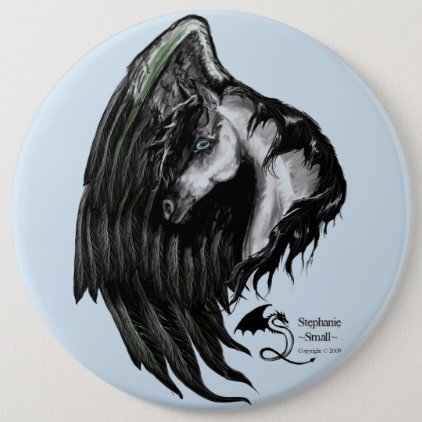 Pegasus Horse winged Flying Pony Button