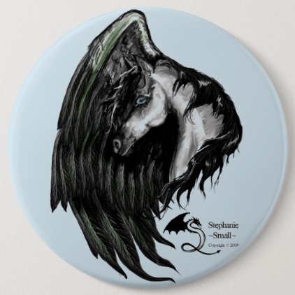 Pegasus Horse winged Flying Pony Button