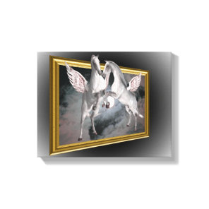Pegasus Horses Out Of Bounds Fantasy Canvas Print