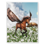 Pegasus in a Field Temporary Tattoos