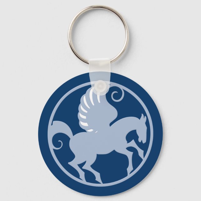 Pegasus in circle keychain (Front)