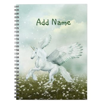 Pegasus In Daisies Notebook by deemac2 at Zazzle