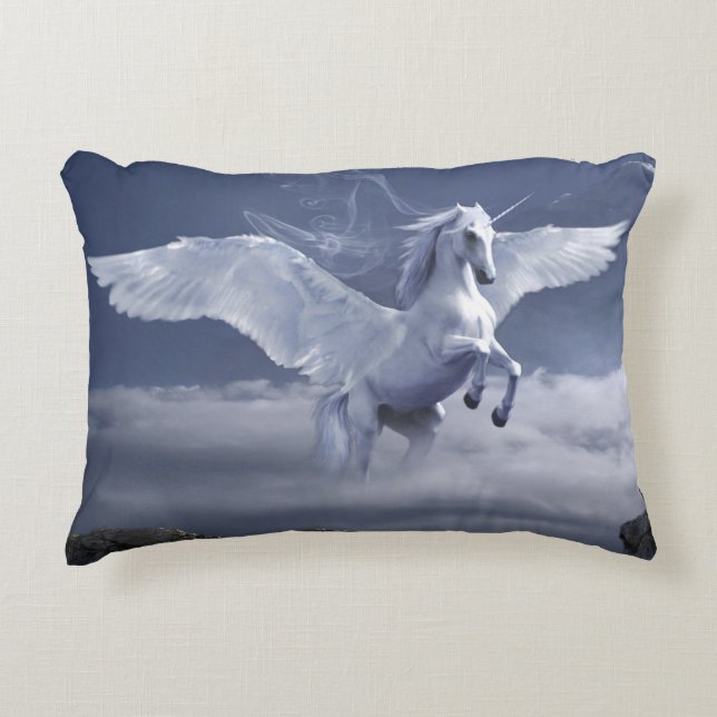 Pegasus in flight     accent pillow (Front)