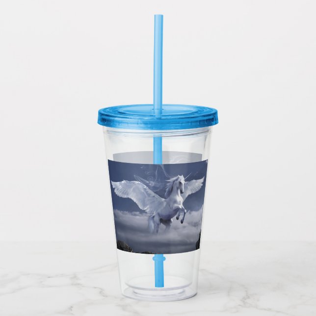 Pegasus in flight     acrylic tumbler (Front)