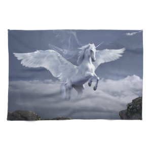Pegasus in flight     kitchen towel