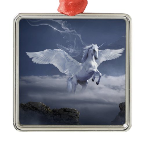 Pegasus in flight        metal ornament