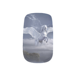 Pegasus in flight       minx nail art