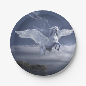 Pegasus in flight     paper plates