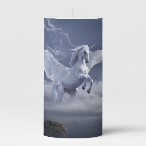 Pegasus in Flight    Pillar Candle