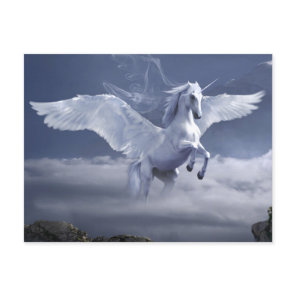 Pegasus in flight    postcard