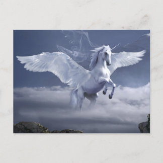 Pegasus in flight postcard