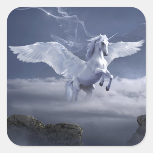 Pegasus in Flight  Square Sticker