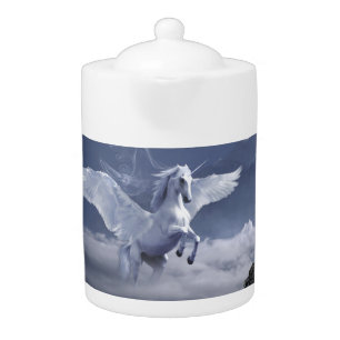 Pegasus in flight teapot