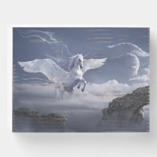 Pegasus in Flight  Wooden Box Sign