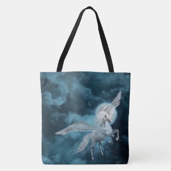 Pegasus In Moonlight Tote Bag by deemac2 at Zazzle
