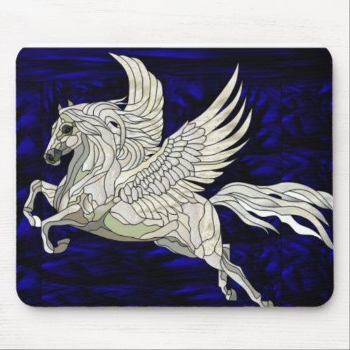 Pegasus in Stained Glass Mouse Pad