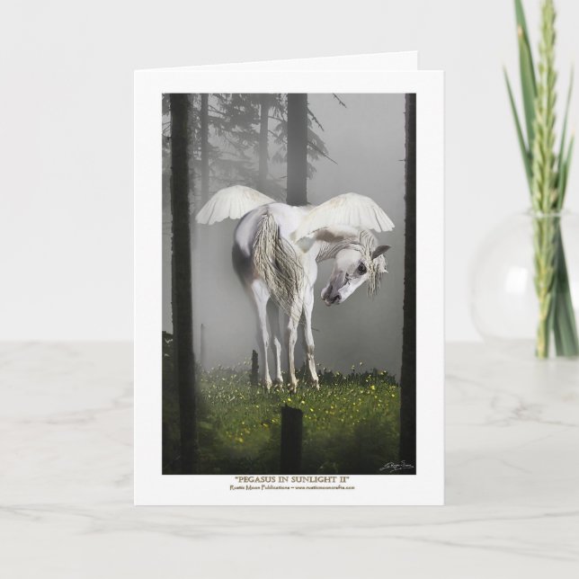 "PEGASUS IN SUNLIGHT" Greeting card (Front)