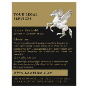Pegasus, Legal Services Advertising Flyer