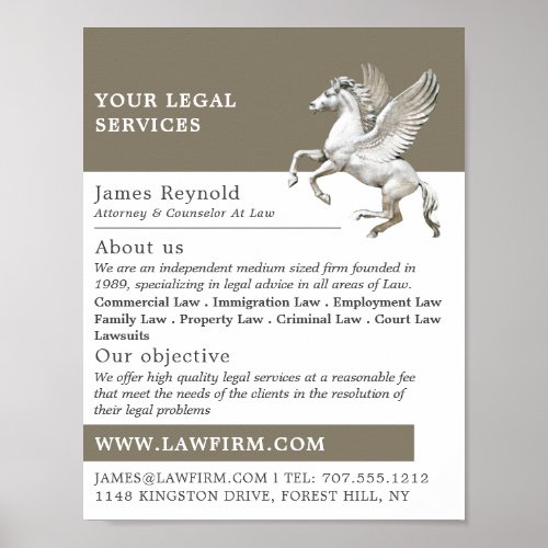 Pegasus Legal Services Advertising Poster