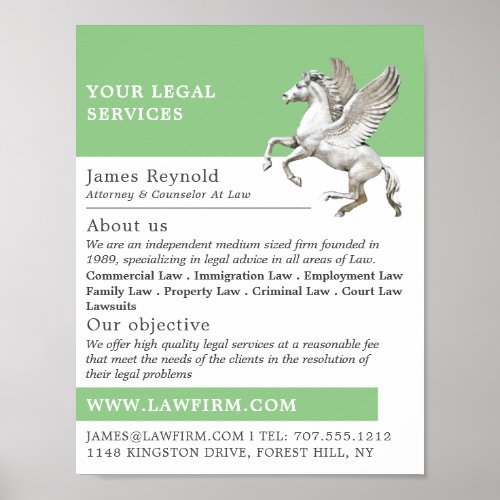 Pegasus Legal Services Advertising Poster