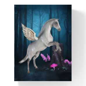 Pegasus Magical Forest Fantasy Horse Art  Paperweight
