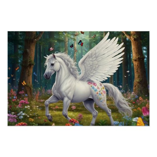 Pegasus Mare in Springtime Poster