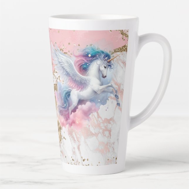 Pegasus (matches w/ dot grid Pegasus journal) Latte Mug (Right)