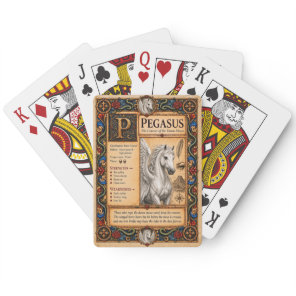 Pegasus, Medieval Bestiary Art Poker Cards
