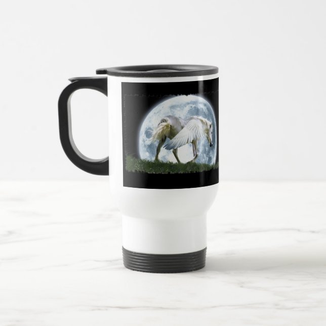 Pegasus & Moon Fantasy Art Drinking Mug (Left)