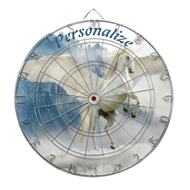 Pegasus Mythical Unicorn Flying Horse Dart Board (Front)