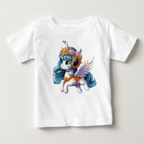 Pegasus Navigating Magical Twist Baby T_Shirt