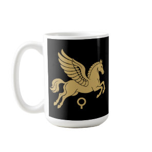 Pegasus of Corinth Ancient Greek Gold Emblem Coffee Mug