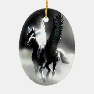 Pegasus of the Moon Ceramic Ornament