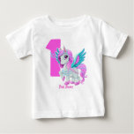 Pegasus Pony 1st Birthday Baby Bodysuit