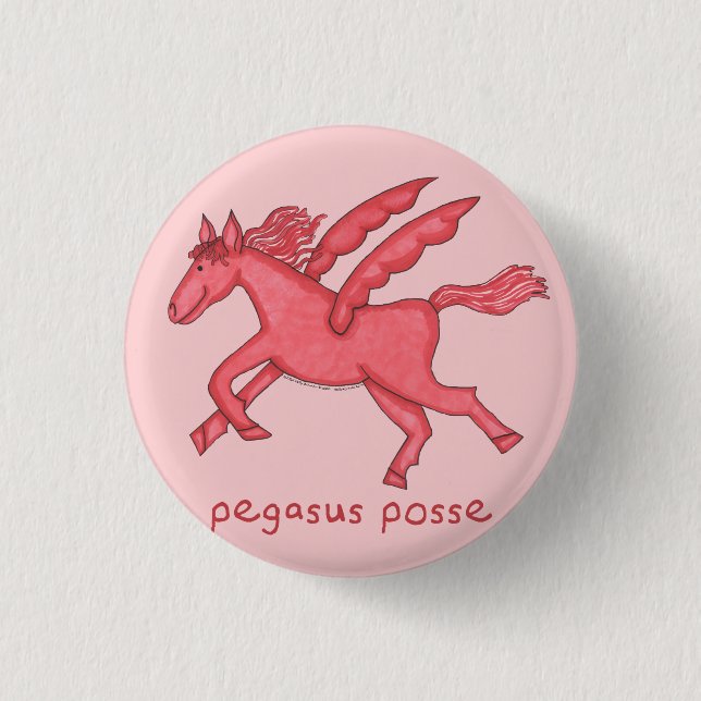 Pegasus Posse 1-1/4" Round Pinback Button (Front)