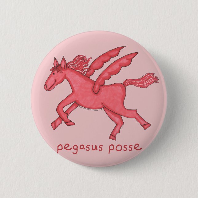Pegasus Posse 2-1/4" Round Button (Front)