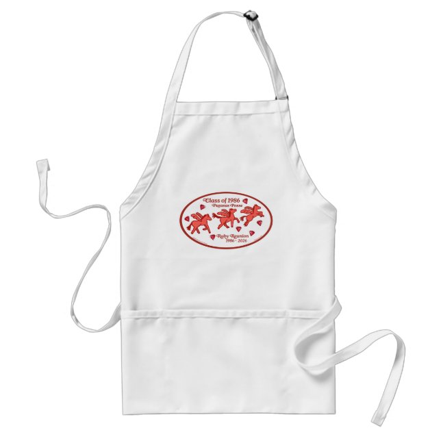 Pegasus Posse Ruby Reunion Adult Apron (Front)