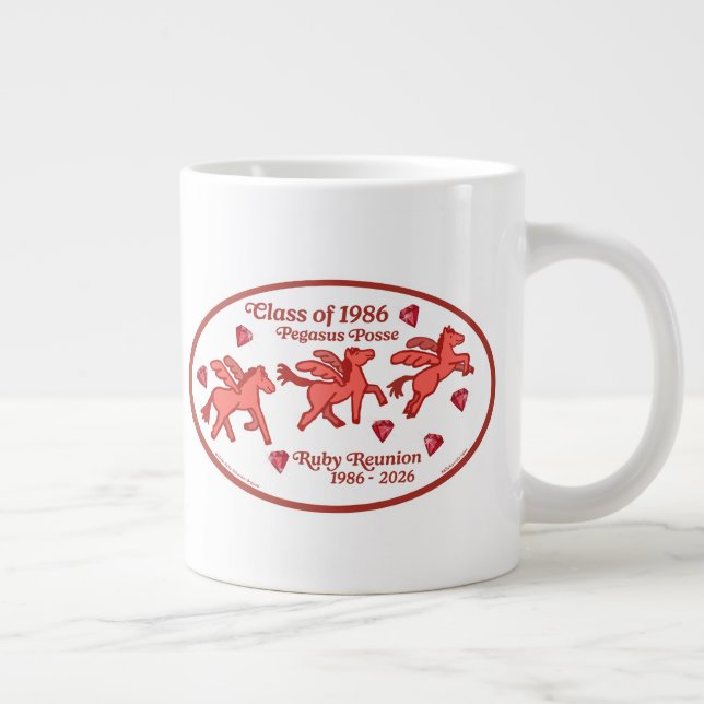 Pegasus Posse Ruby Reunion Giant Coffee Mug (Right)