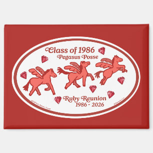 Pegasus Posse Ruby Reunion Magnet