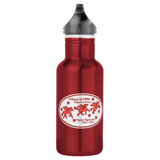 Pegasus Posse Ruby Reunion Stainless Steel Water Bottle (Right)