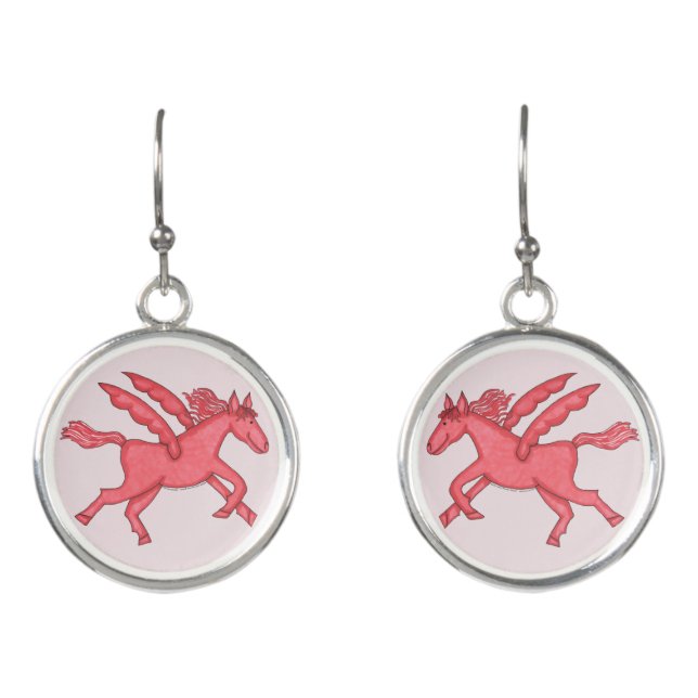 Pegasus Posse (sans text) Earrings (Front)