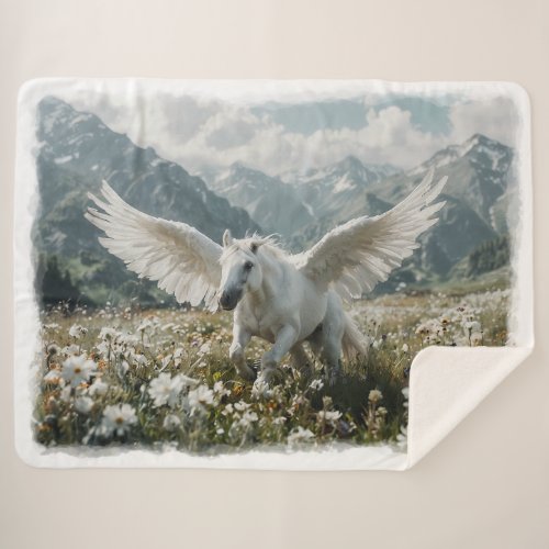 Pegasus Preparing for Takeoff Sherpa Blanket