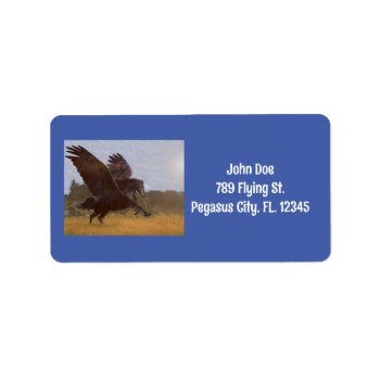 Pegasus Return Address Label by WingSong at Zazzle