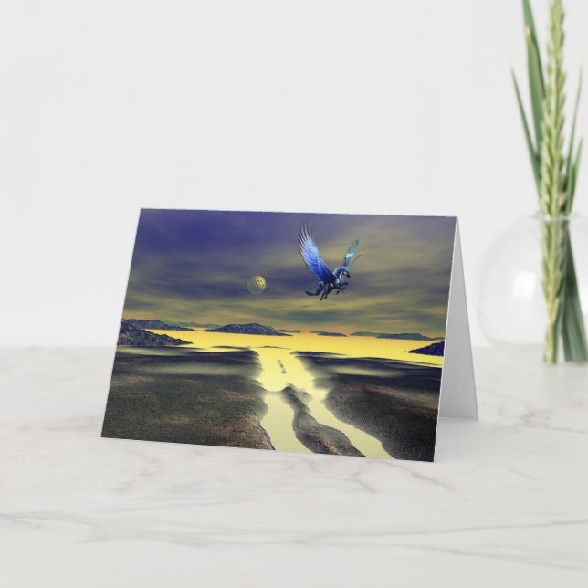 Pegasus Rising Holiday Card (Front)
