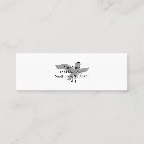 Pegasus silhouette _ Choose background color Mini Business Card