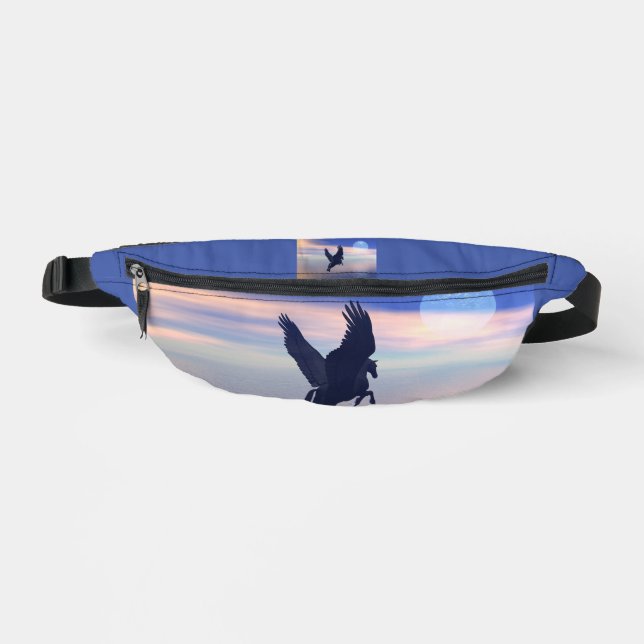 Pegasus Silhouette Fanny Pack Print Bag (Front)
